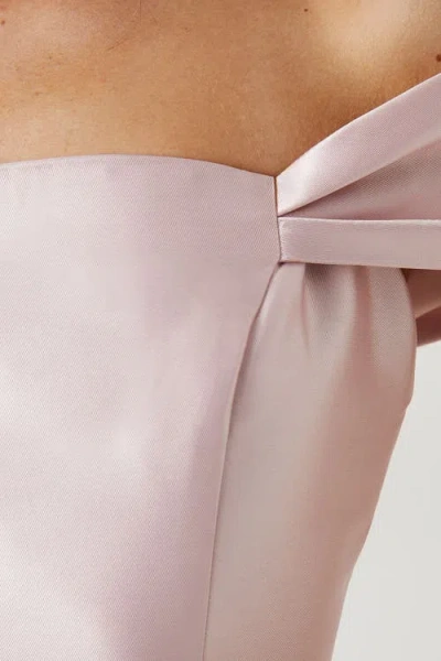 Coast Honoured Twill Bardot Maxi Dress In Pink