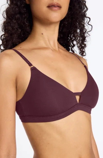 Pepper Supima® Cotton Wirefree Bra In Brown