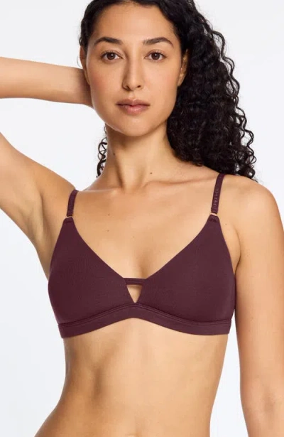 Pepper Supima® Cotton Wirefree Bra In Brown