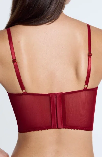 Pepper Lace Lift Up Corset Top In Red