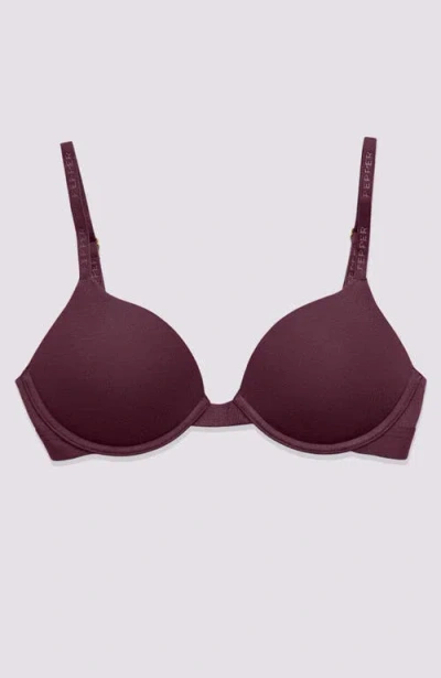 Pepper Supima® Cotton Lift Up Bra In Purple