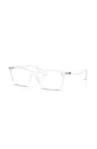 Ray Ban Ray-ban 56mm Square Optical Glasses In Transparent