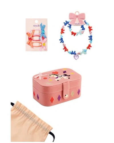 Stych Unicorn Jewelry Box And Accessories Gift Set In Pink