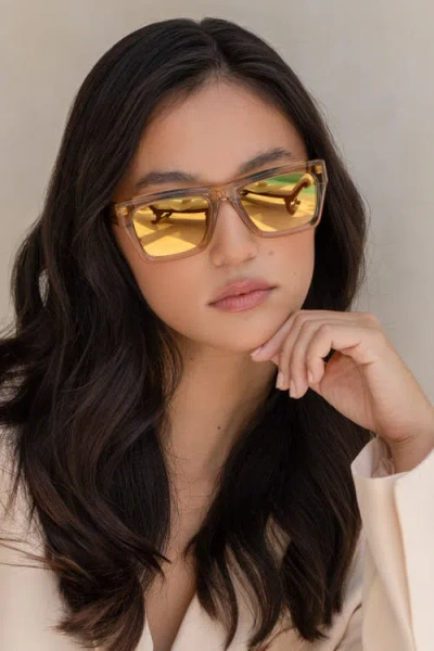 Freyrs Eyewear Nico Square Sunglasses In Yellow