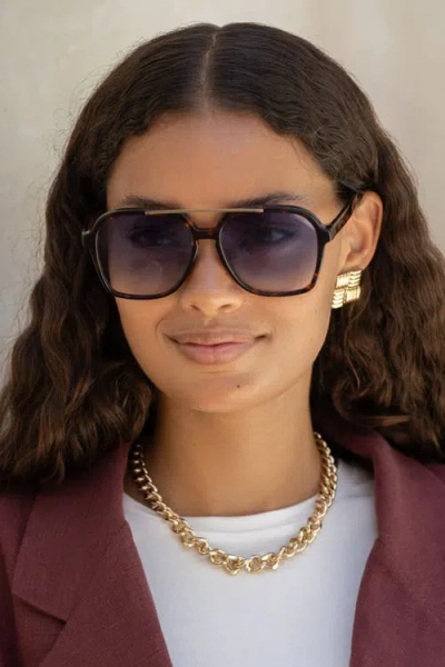 Freyrs Eyewear Spencer Aviator Sunglasses In Brown