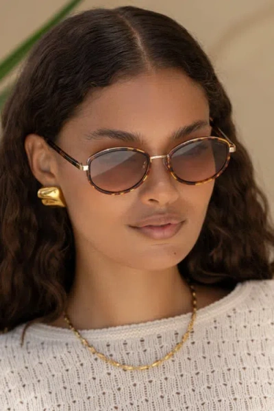 Freyrs Eyewear Jordan Oval Sunglasses In Brown