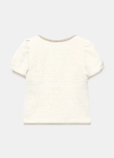 Mint Velvet Boucle Diamante Trim Top In White