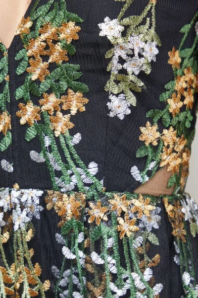 Oasis Open Back Long Sleeve Midi Dress In Multi