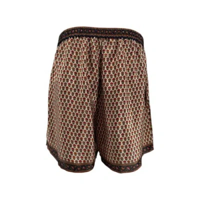 Monzlapur Embossed Botanical Crepe Shorts In Black