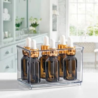 Idesign Small Shallow Organizer Bin In Transparent