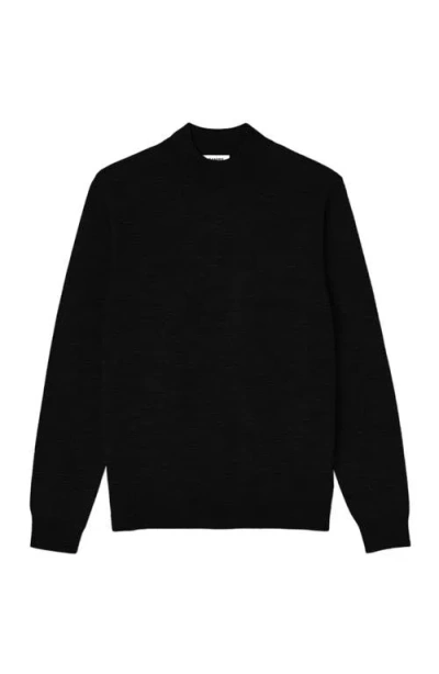 Sandro Wool Sweater With High Neck In Blue