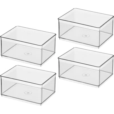 Idesign Medium Shallow Organizer Bin In Transparent