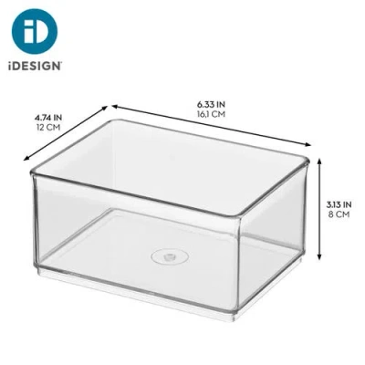 Idesign Medium Shallow Organizer Bin In Transparent