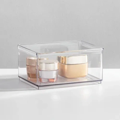 Idesign Medium Shallow Organizer Bin In Transparent