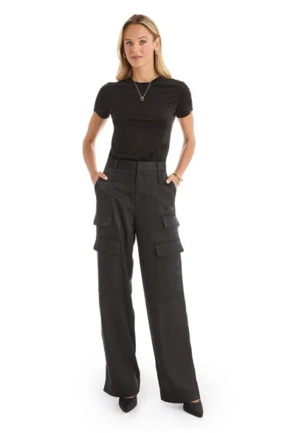 The Noli Shop Amaya Suede T-shirt In Black