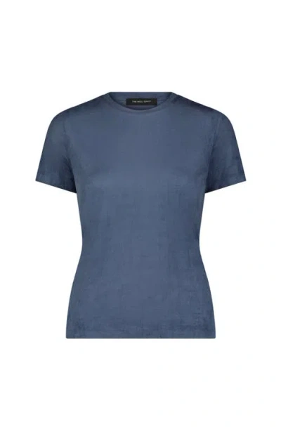 The Noli Shop Amaya Suede T-shirt In Blue