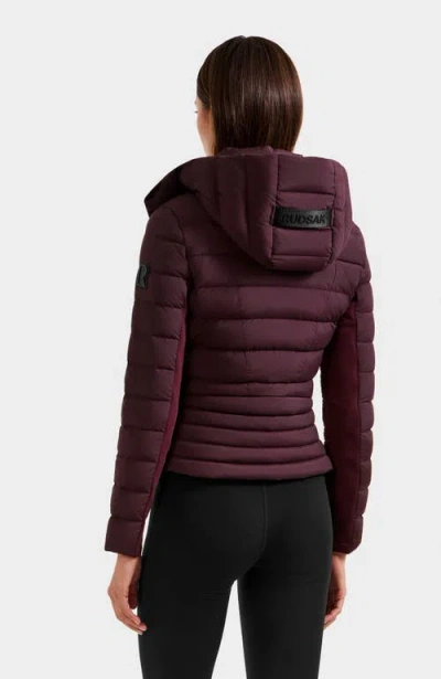 Rudsak Melissa Lightweight Down Puffer In Burgundy