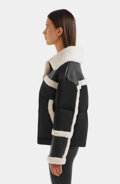 Rudsak Shirley Down & Shearling Puffer In Black