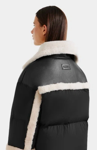 Rudsak Shirley Down & Shearling Puffer In Black
