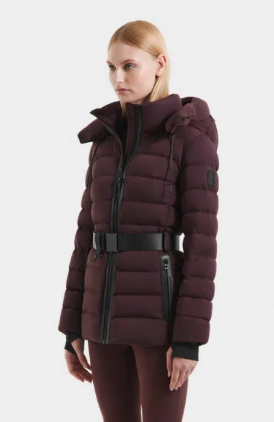 Rudsak Pelin Short Quilted Down Puffer In Burgundy