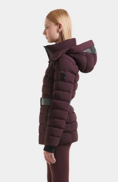 Rudsak Pelin Short Quilted Down Puffer In Burgundy