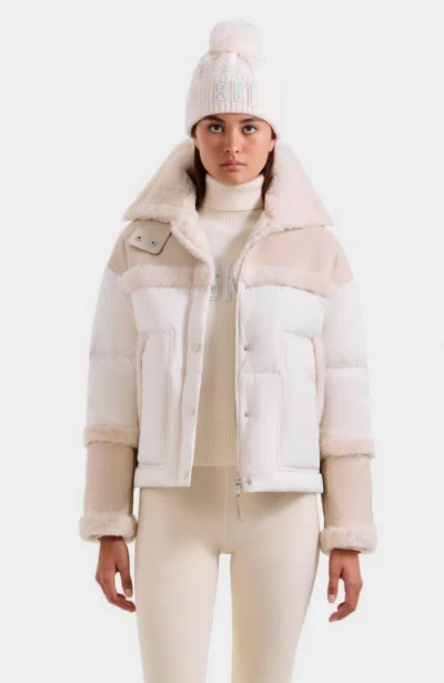 Rudsak Shirley Down & Shearling Puffer In White