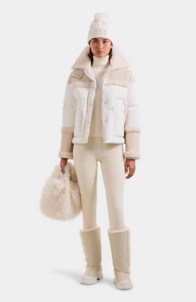 Rudsak Shirley Down & Shearling Puffer In White