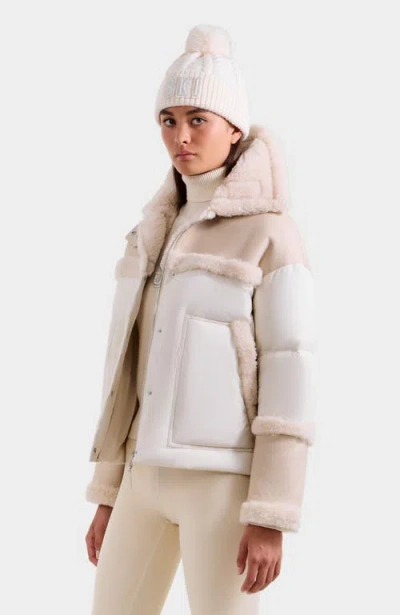 Rudsak Shirley Down & Shearling Puffer In White