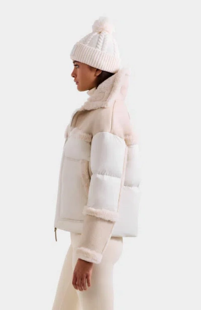 Rudsak Shirley Down & Shearling Puffer In White
