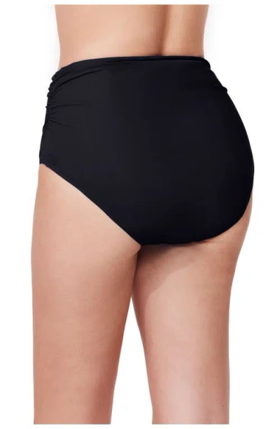 Profile By Gottex Tutti Frutti Shirred High Waist Swim Bottom In Black