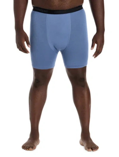 Harbor Bay By Dxl Big & Tall Modal 4 Inch Stretch Boxer Briefs In Blue