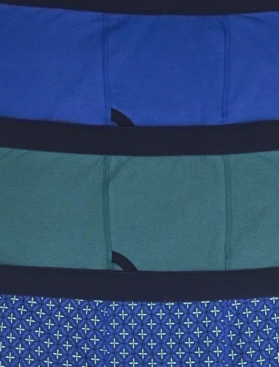 Harbor Bay By Dxl Big & Tall 3-pk Stretch 4 Inch Boxer Briefs In Blue