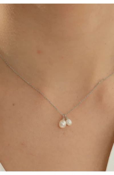 Bearfruit Jewelry 18k Gold Plated Sterling Silver Maisie Pearl Pendant Necklace Holiday Gift Idea In Metallic