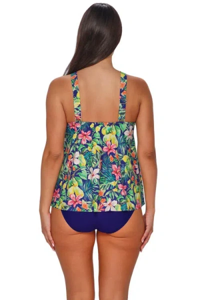 Sunsets Escape Sadie Tankini Swimsuit Top In Blue