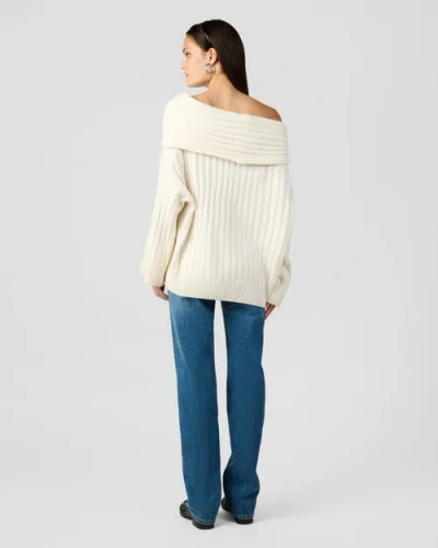 Weworewhat Oversized Off Shoulder Sweater In White