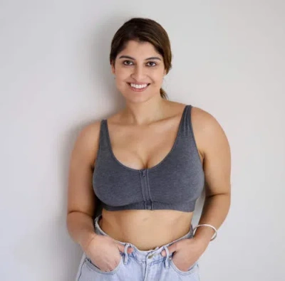 Meadow Wilderness Front Closure Bra Mastectomy Friendly In Gray