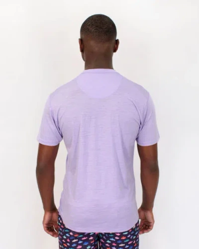 Lords Of Harlech Victor Extra Fine Merino Wool V-neck Shirt In Purple