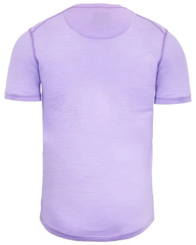 Lords Of Harlech Victor Extra Fine Merino Wool V-neck Shirt In Purple