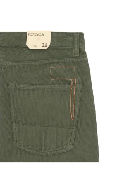 Fortela 965 John 5-pocket Corduroy Trousers In Green