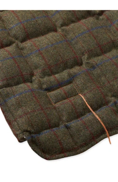 Fortela Wool Check Vest In Green