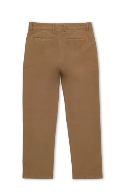Fortela Mainet Cotton Chino Trousers In Brown