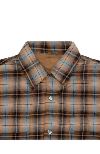 Fortela Baker Bowling Shirt In Brown
