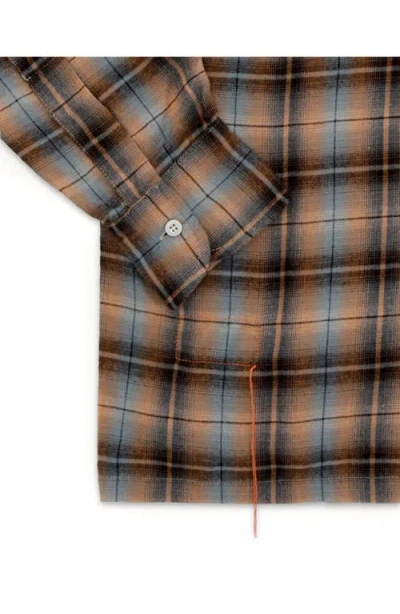 Fortela Baker Bowling Shirt In Brown