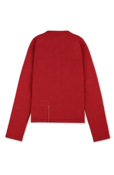 Fortela Lou Cashmere Henley Knit In Red