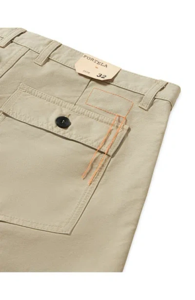 Fortela Rebel Cotton Pocket Bermuda In Neutral