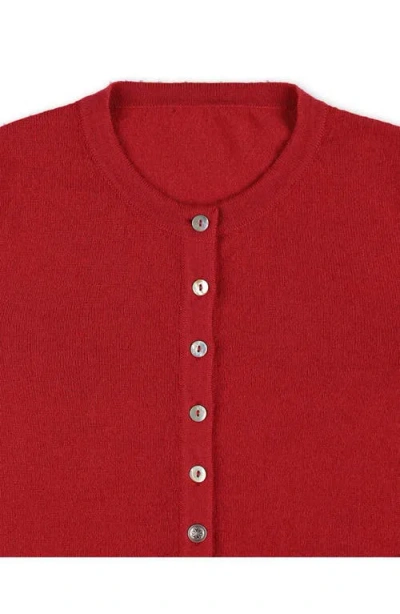 Fortela Lou Cashmere Henley Knit In Red