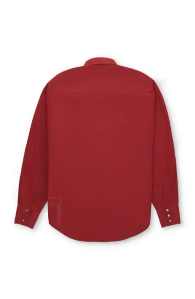 Fortela Kayace Texan Cotton Shirt In Red