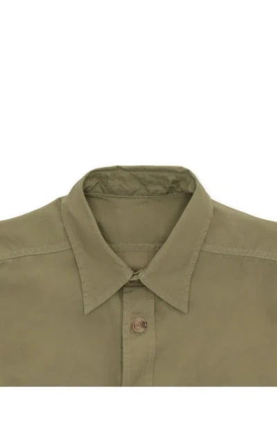 Fortela Kenny Twill Cotton Overshirt In Green