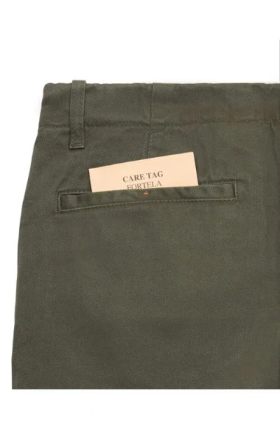 Fortela Wallace Herringbone Trousers In Green