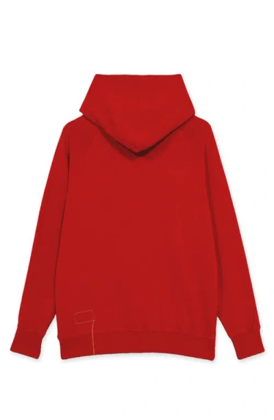 Fortela Vintagehood Fleece Jersey Hoodie In Red